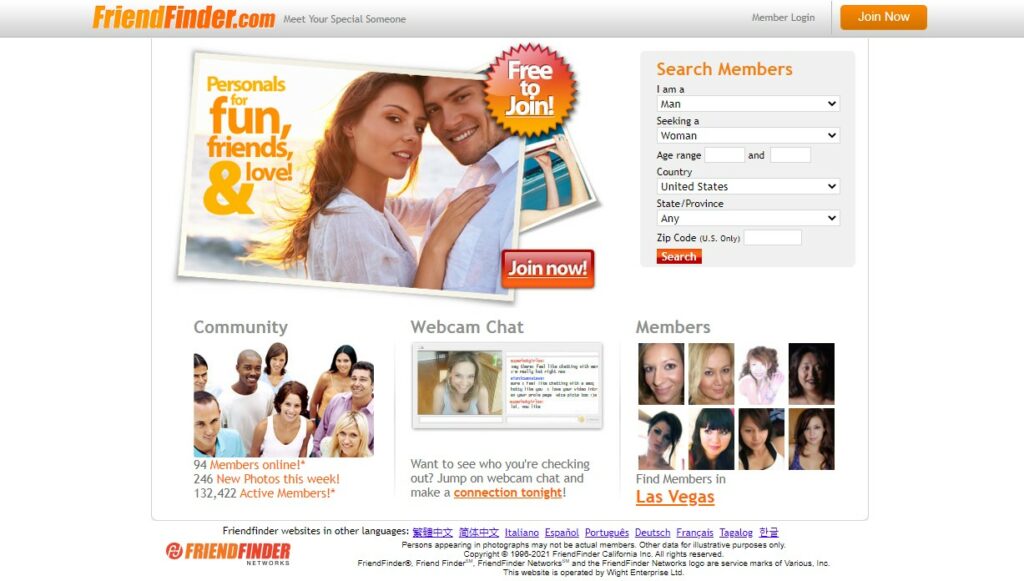 friend finder.com dating site