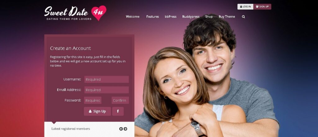 SweetDate WordPress Dating Site
