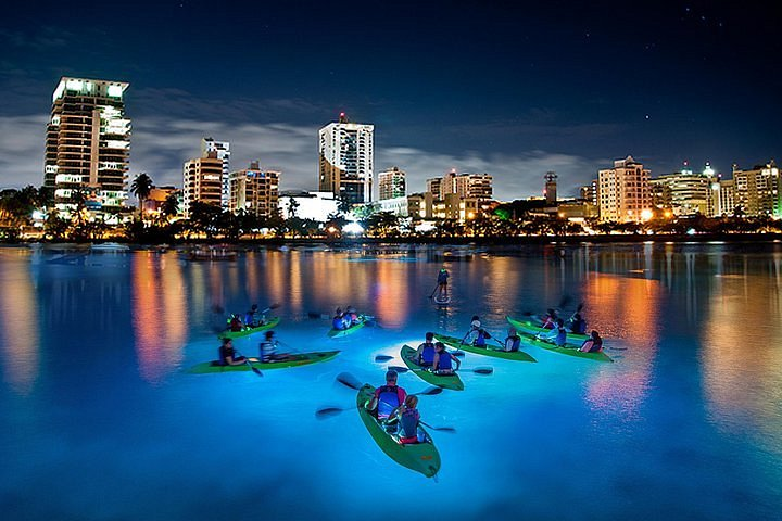 Night kayak in Puerto Rico's San Juan -  vacation spots for couples